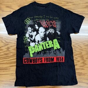 Pantera Cowboys From Hell Vulgar Display Of Power Band Tee Black Tour Y2K Medium